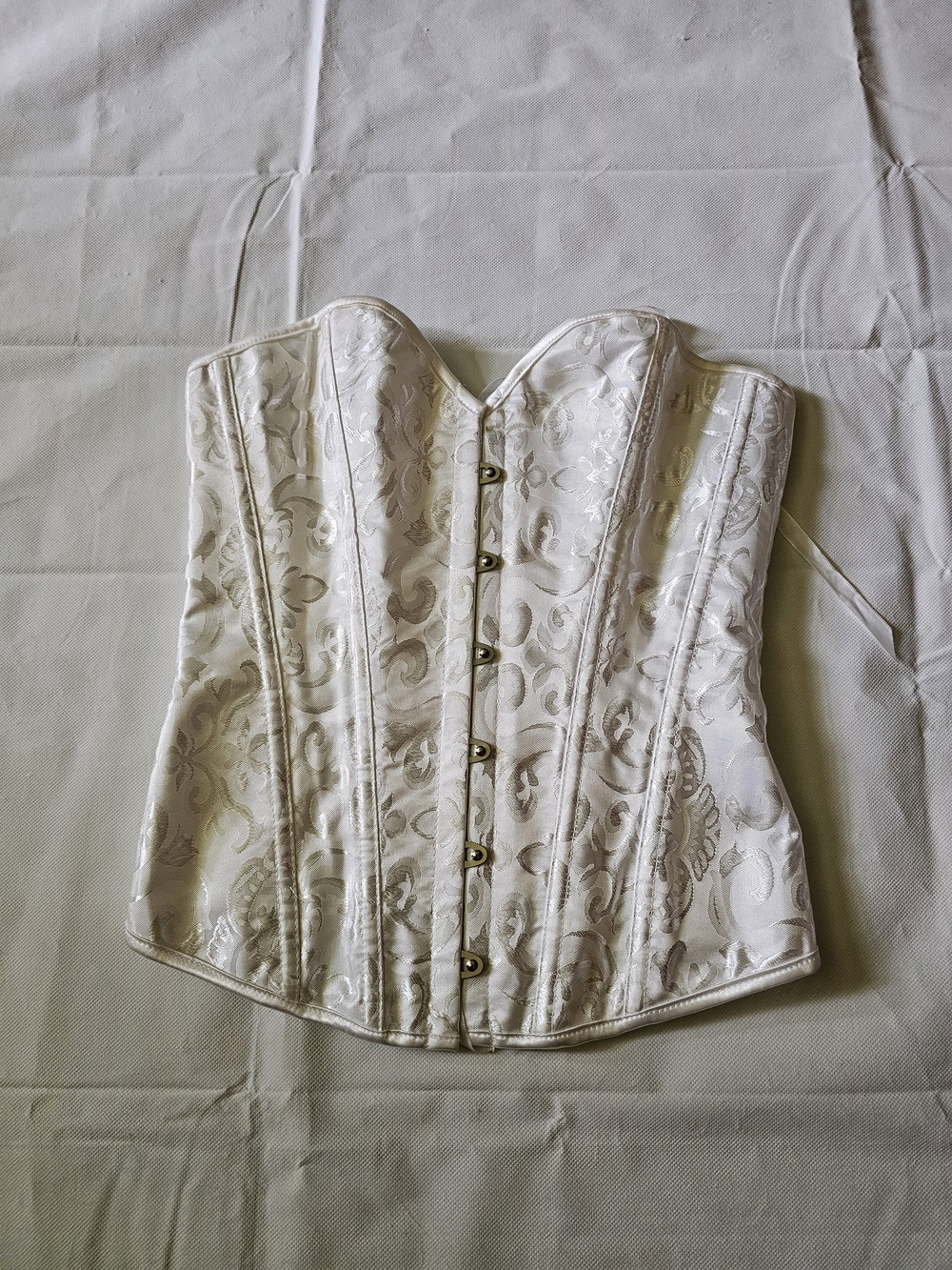 Ivory Jacquard Bustier Corset Top - Women Intimates